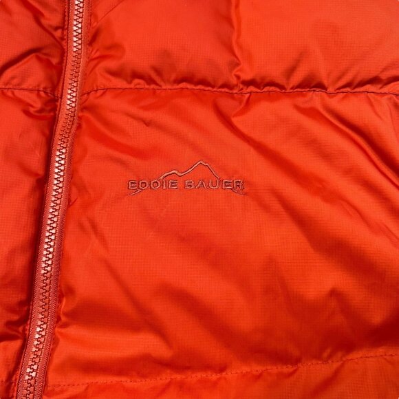 Eddie Bauer Men's 700 Fill Goose Down Puffer Vest Red Orange Size XL - Picture 4 of 11